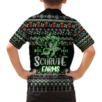 Merry Christmas Schrute Farms Family Matching Puletasi Dress and Hawaiian Shirt - Wonder Print Shop