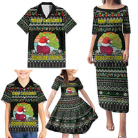 Merry Christmas Schrute Farms Family Matching Puletasi Dress and Hawaiian Shirt - Wonder Print Shop