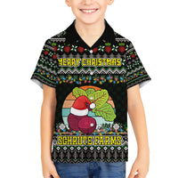Merry Christmas Schrute Farms Family Matching Short Sleeve Bodycon Dress and Hawaiian Shirt - Wonder Print Shop