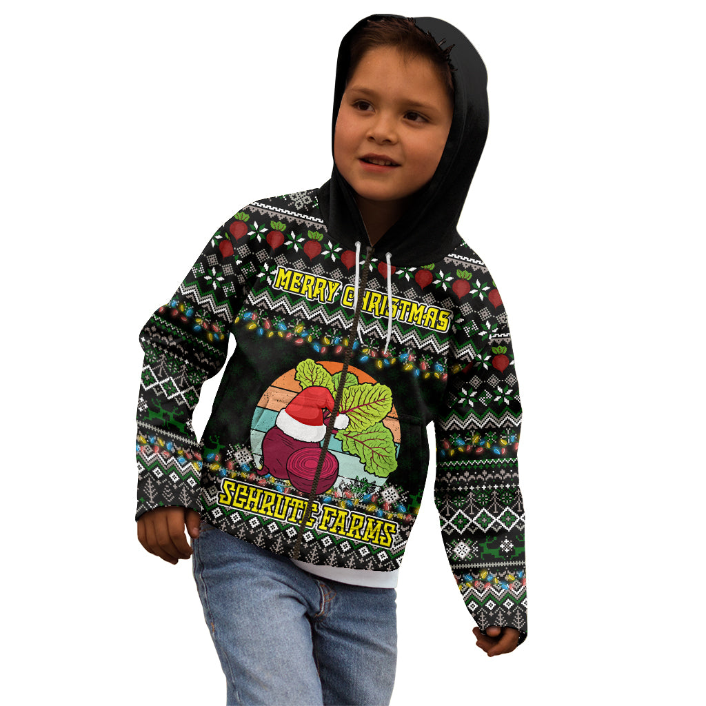 Merry Christmas Schrute Farms Kid Hoodie - Wonder Print Shop