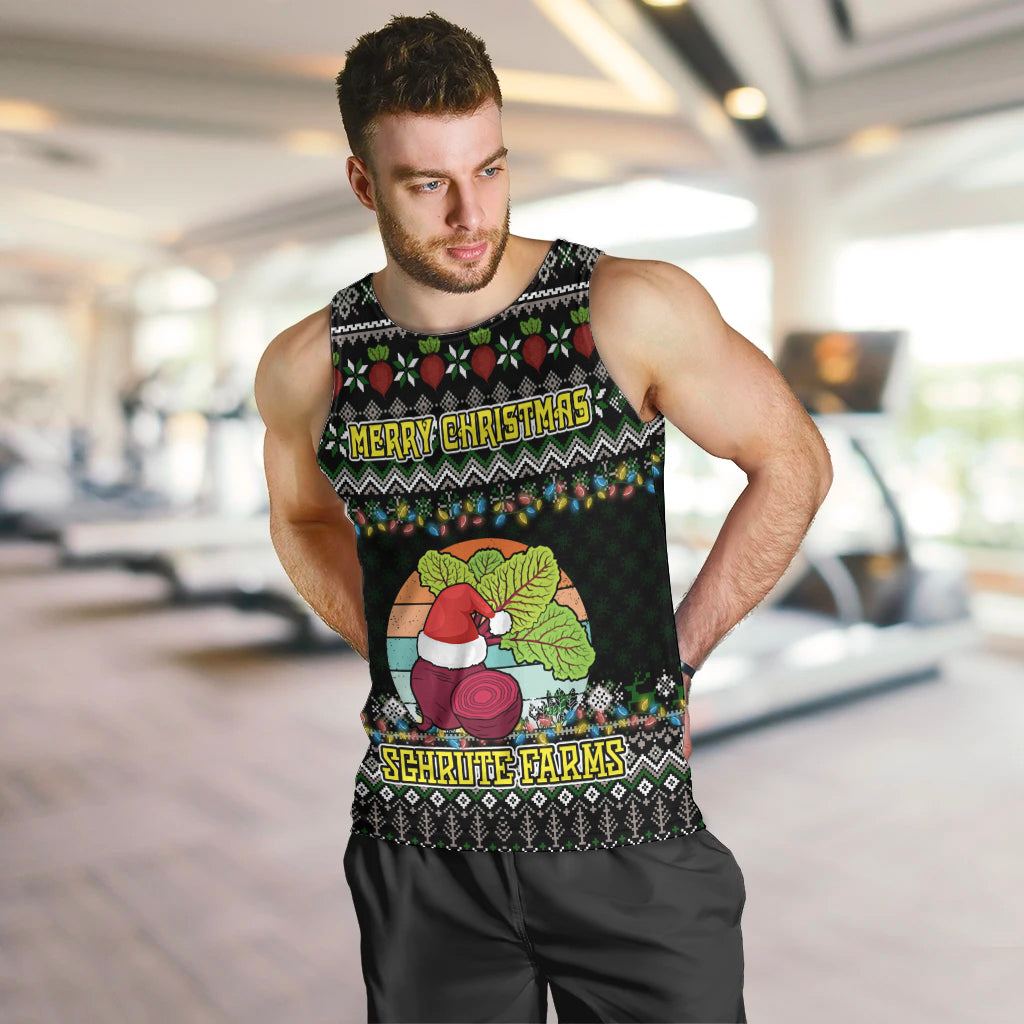 Merry Christmas Schrute Farms Men Tank Top - Wonder Print Shop