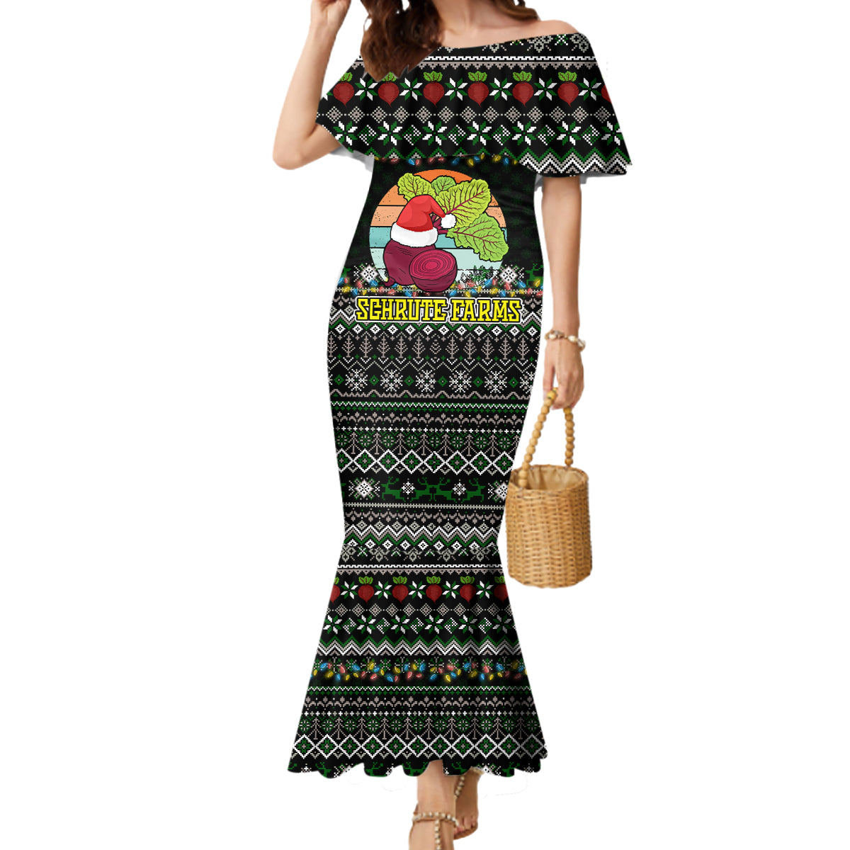 Merry Christmas Schrute Farms Mermaid Dress - Wonder Print Shop