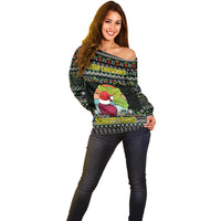 Merry Christmas Schrute Farms Off Shoulder Sweater - Wonder Print Shop