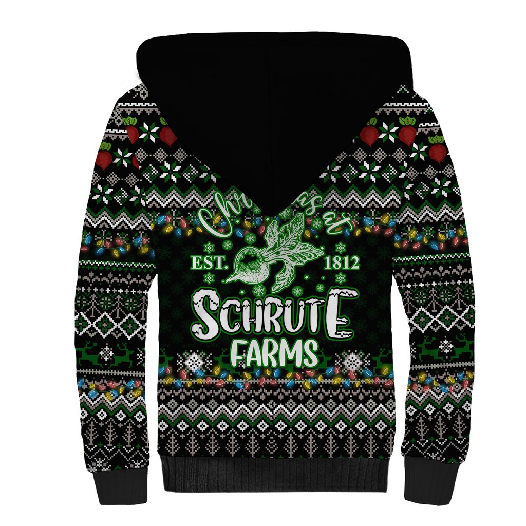 Merry Christmas Schrute Farms Sherpa Hoodie - Wonder Print Shop
