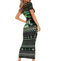 Merry Christmas Schrute Farms Short Sleeve Bodycon Dress - Wonder Print Shop