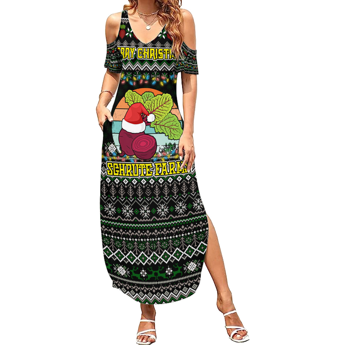 Merry Christmas Schrute Farms Summer Maxi Dress - Wonder Print Shop