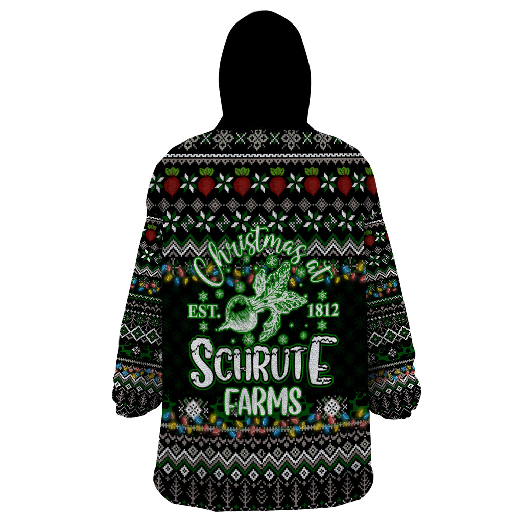 Merry Christmas Schrute Farms Wearable Blanket Hoodie - Wonder Print Shop