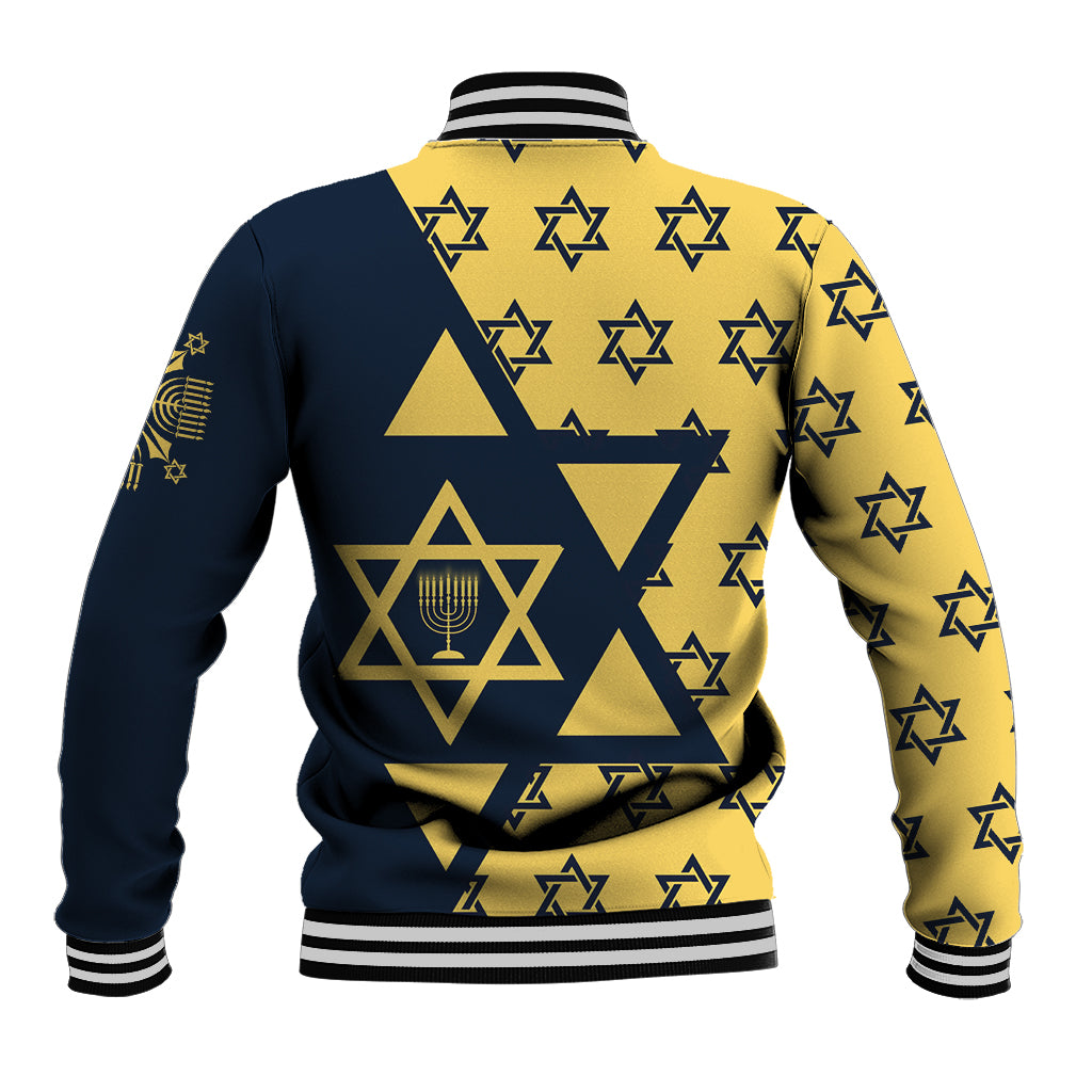 Happy Hanukkah Baseball Jacket Jewish Star of David - Wonder Print Shop