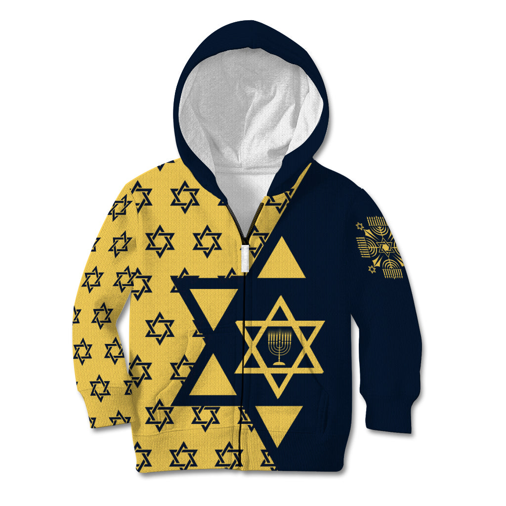 Happy Hanukkah Kid Hoodie Jewish Star of David - Wonder Print Shop
