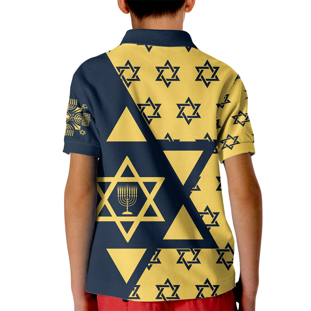 Happy Hanukkah Kid Polo Shirt Jewish Star of David - Wonder Print Shop