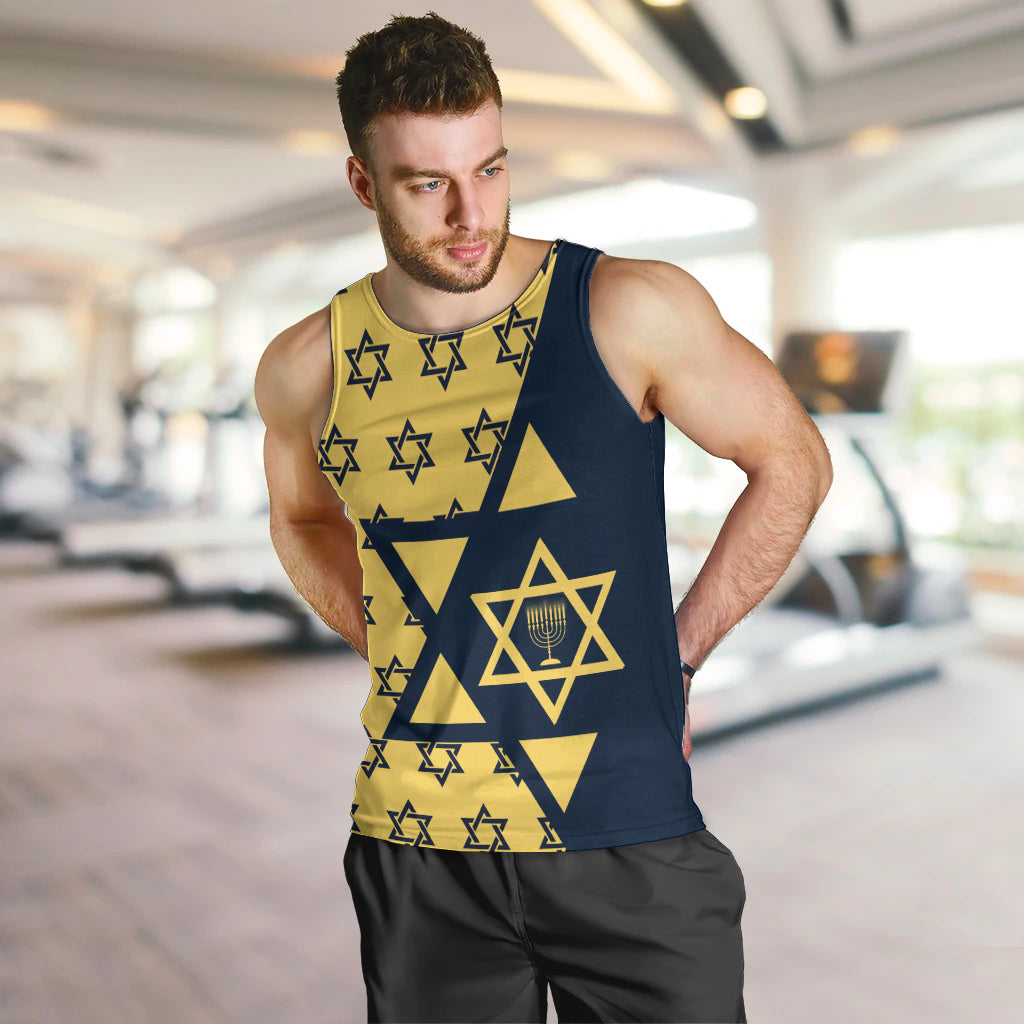 Happy Hanukkah Men Tank Top Jewish Star of David - Wonder Print Shop