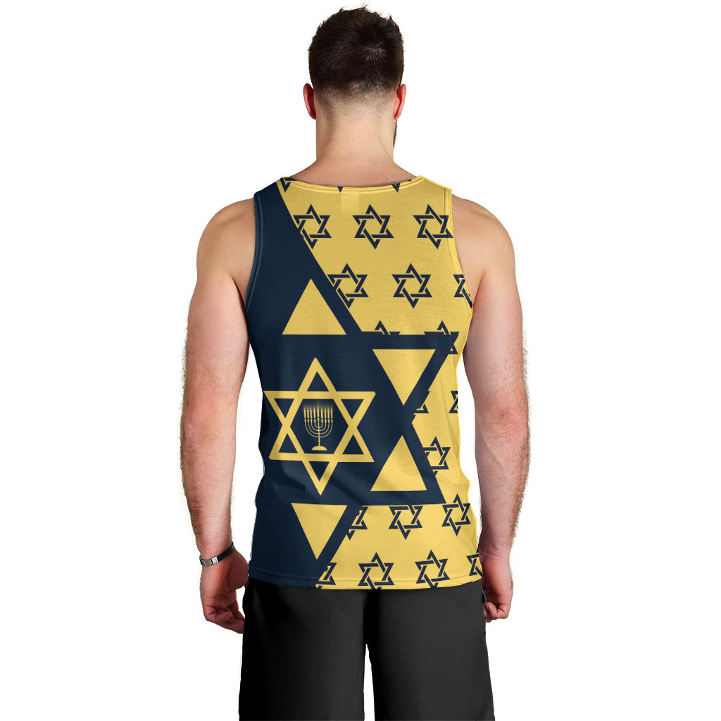Happy Hanukkah Men Tank Top Jewish Star of David - Wonder Print Shop