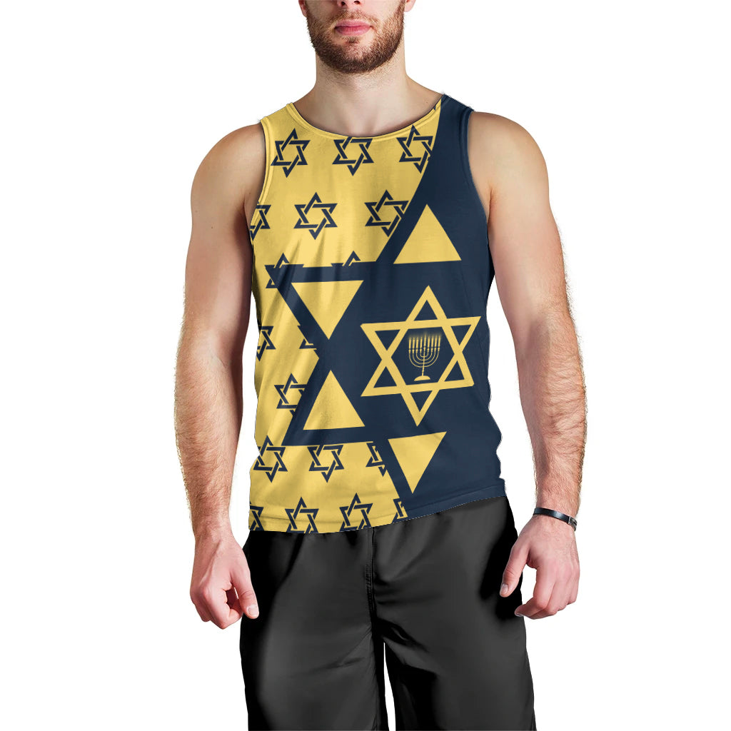 Happy Hanukkah Men Tank Top Jewish Star of David - Wonder Print Shop