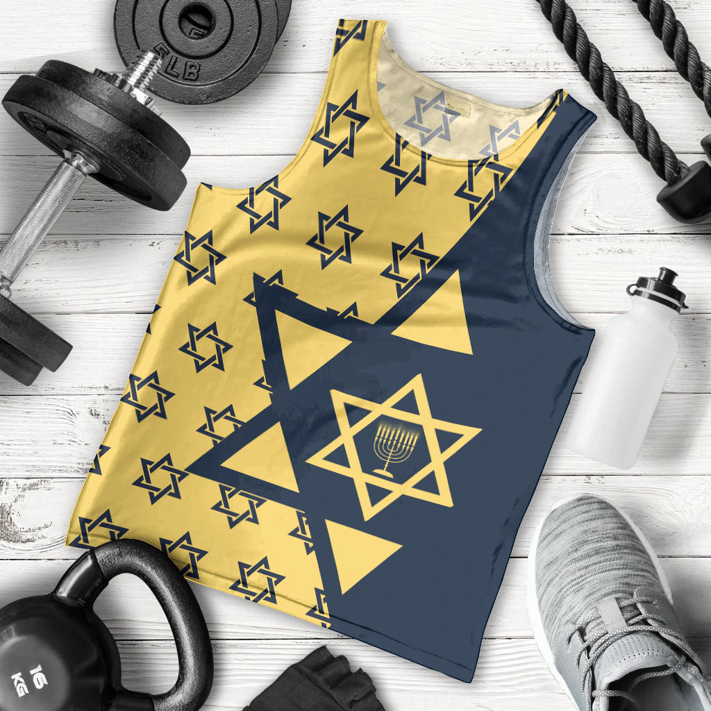 Happy Hanukkah Men Tank Top Jewish Star of David - Wonder Print Shop