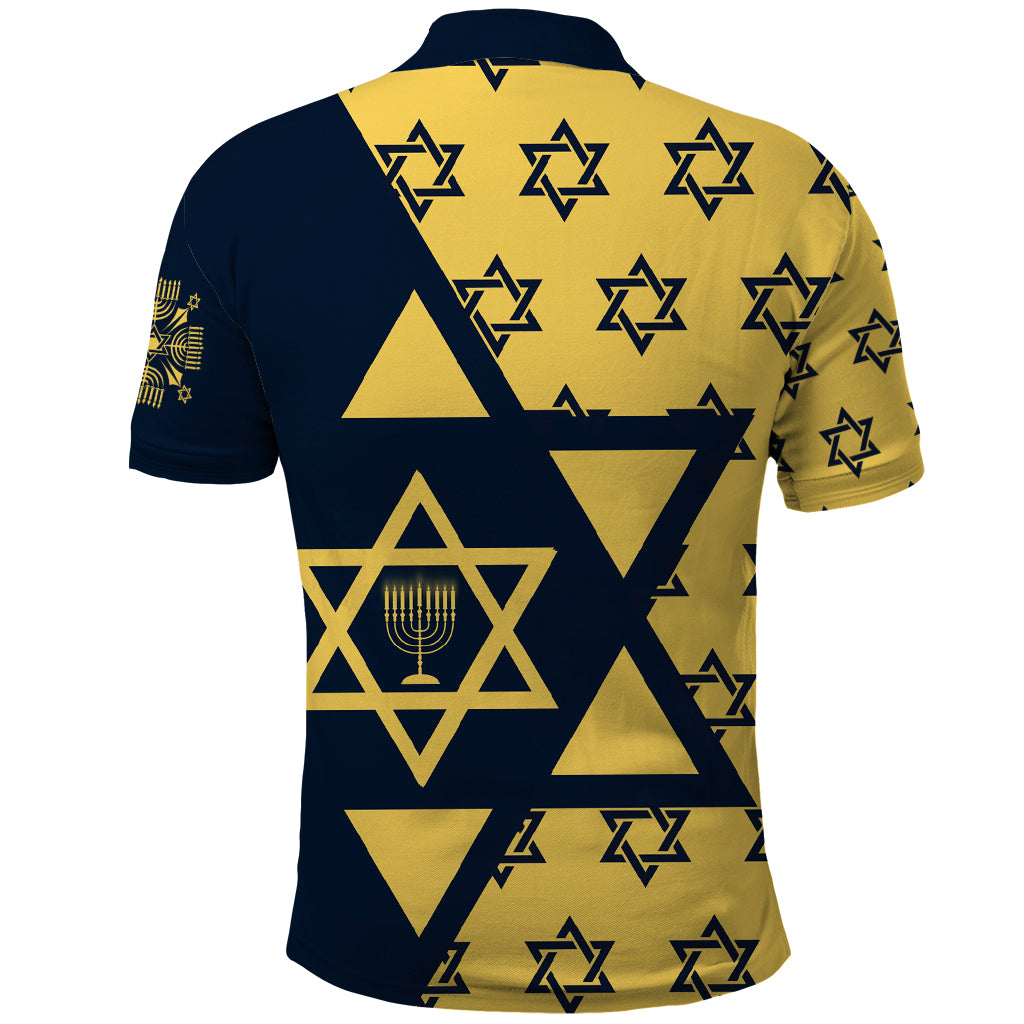 Happy Hanukkah Polo Shirt Jewish Star of David - Wonder Print Shop