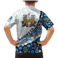 Happy Hanukkah Family Matching Mermaid Dress and Hawaiian Shirt Menorah and Dreidel - Wonder Print Shop