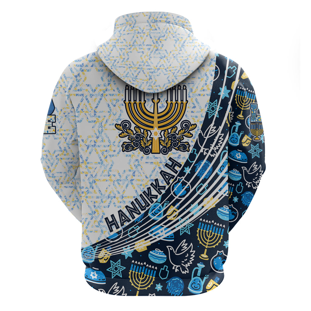 Happy Hanukkah Hoodie Menorah and Dreidel - Wonder Print Shop