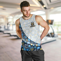 Happy Hanukkah Men Tank Top Menorah and Dreidel - Wonder Print Shop