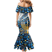 Happy Hanukkah Mermaid Dress Menorah and Dreidel - Wonder Print Shop