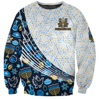 Happy Hanukkah Sweatshirt Menorah and Dreidel - Wonder Print Shop