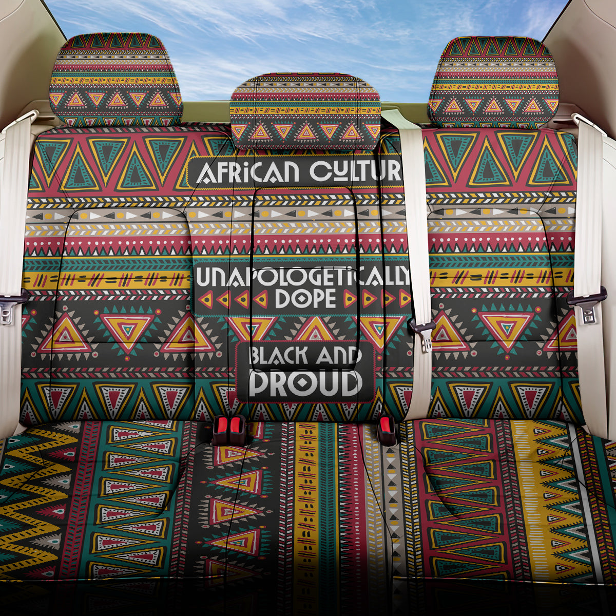 Colorful African Pattern Back Car Seat Cover - Wonder Print Shop