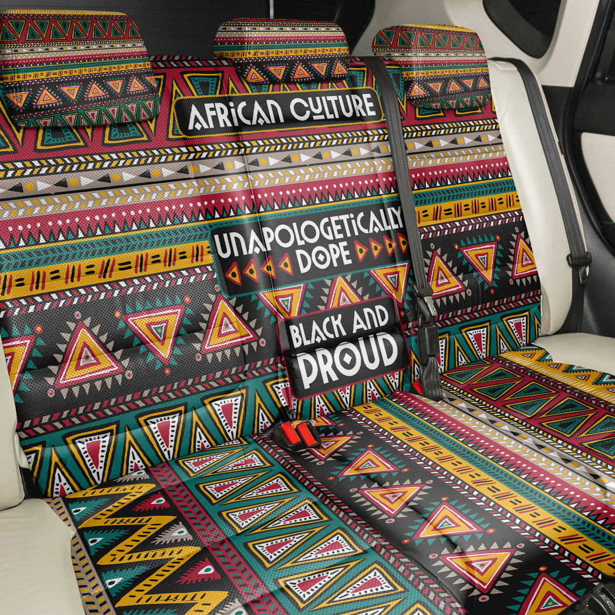 Colorful African Pattern Back Car Seat Cover - Wonder Print Shop