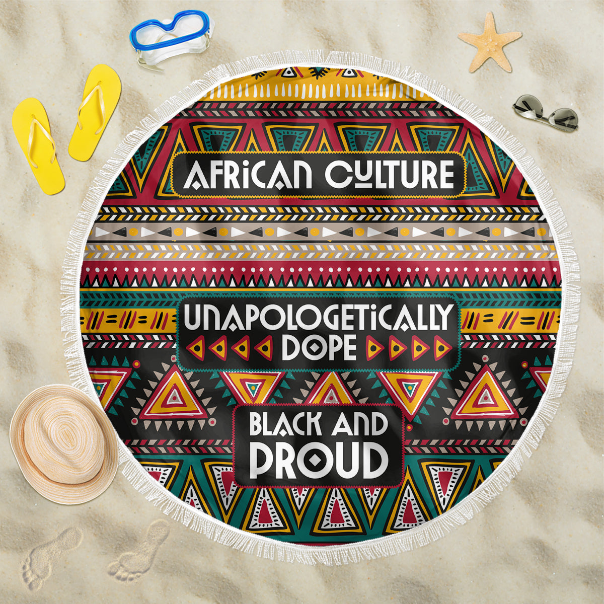 Colorful African Pattern Beach Blanket - Wonder Print Shop