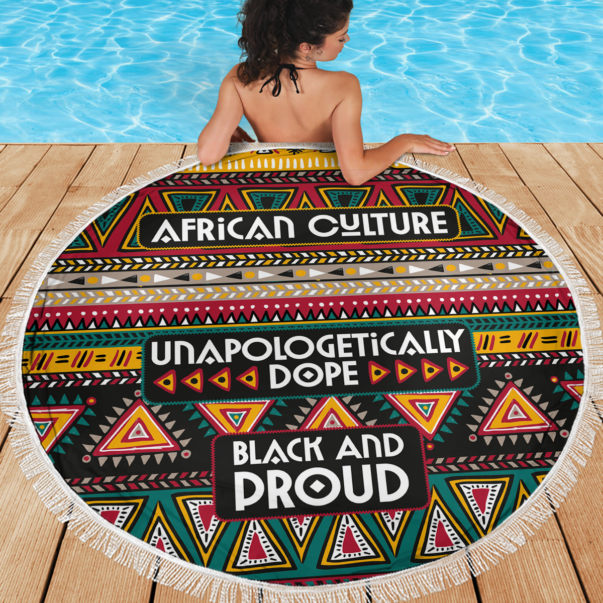 Colorful African Pattern Beach Blanket - Wonder Print Shop