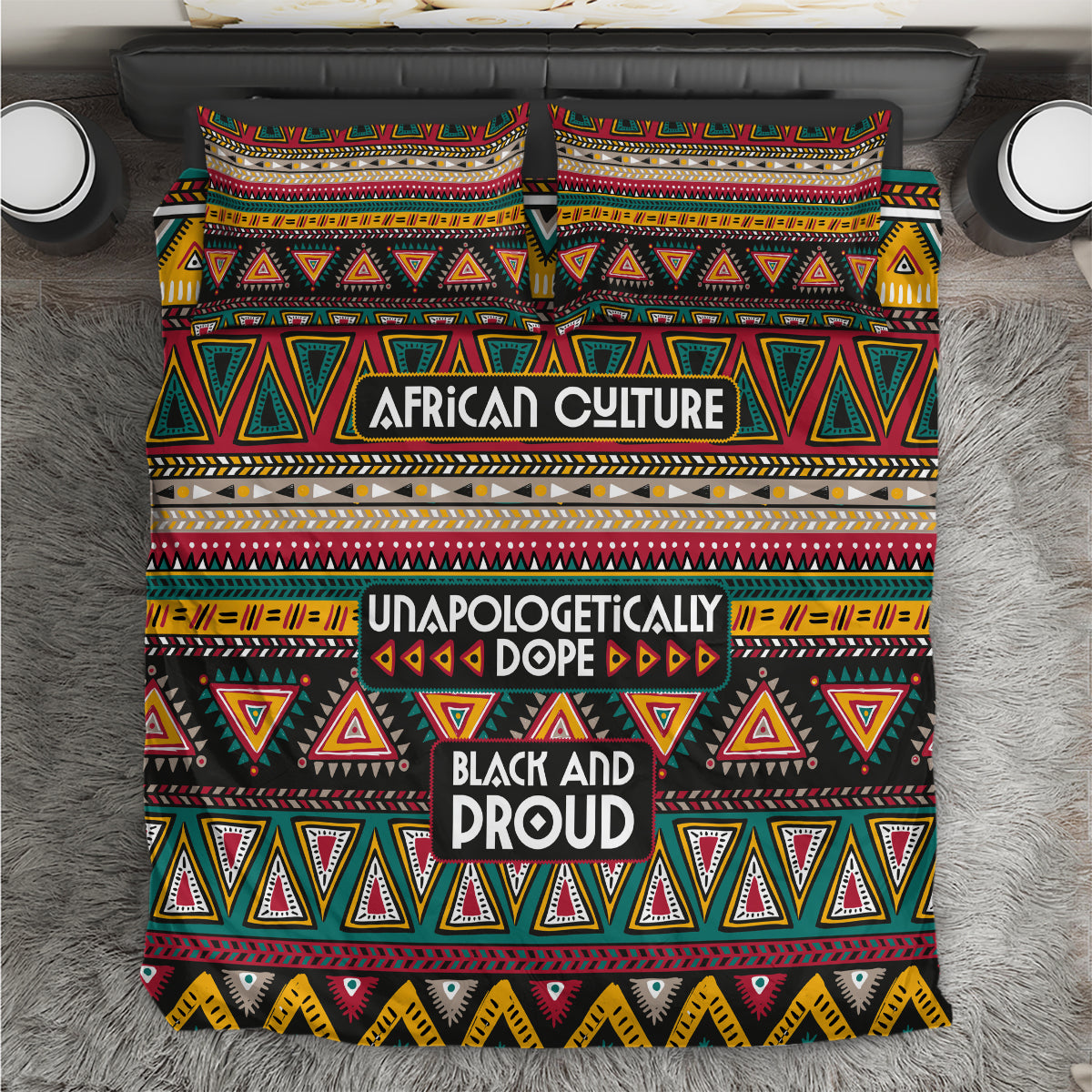 Colorful African Pattern Bedding Set - Wonder Print Shop