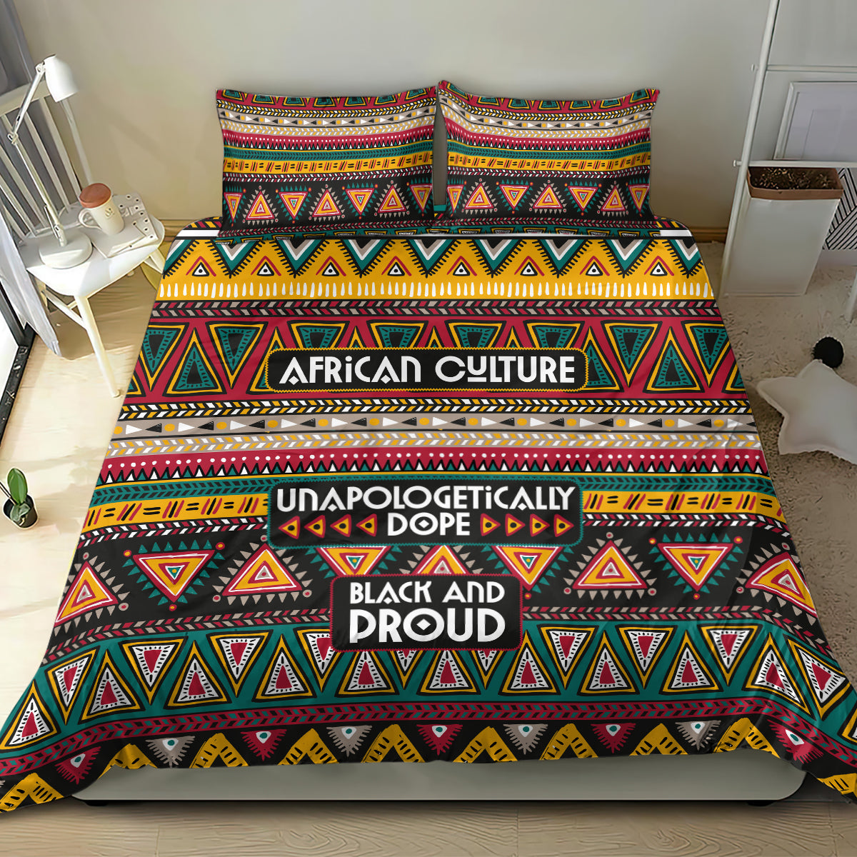 Colorful African Pattern Bedding Set - Wonder Print Shop
