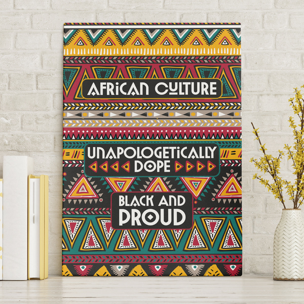 Colorful African Pattern Canvas Wall Art - Wonder Print Shop