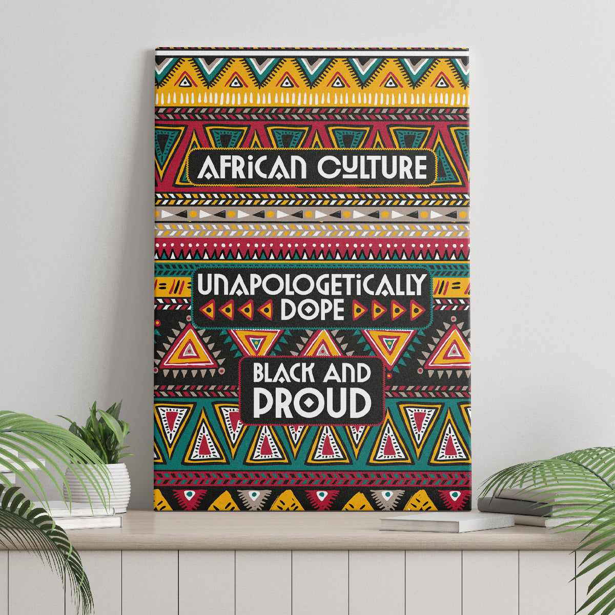 Colorful African Pattern Canvas Wall Art - Wonder Print Shop