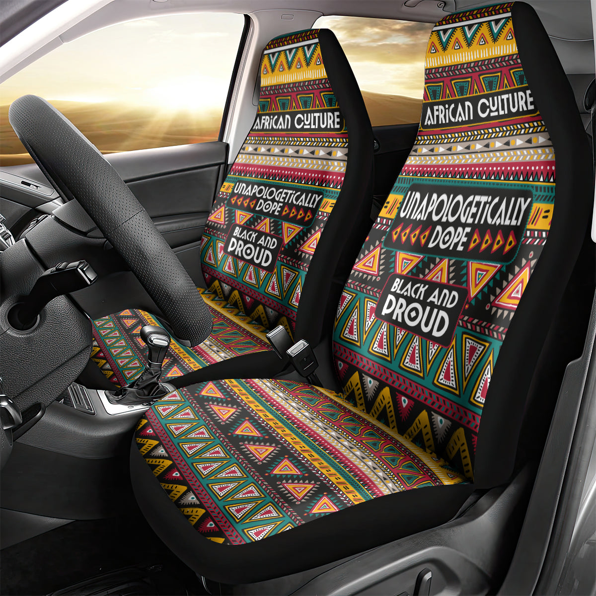 Colorful African Pattern Car Seat Cover - Wonder Print Shop