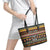 Colorful African Pattern Leather Tote Bag - Wonder Print Shop