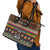Colorful African Pattern Leather Tote Bag - Wonder Print Shop
