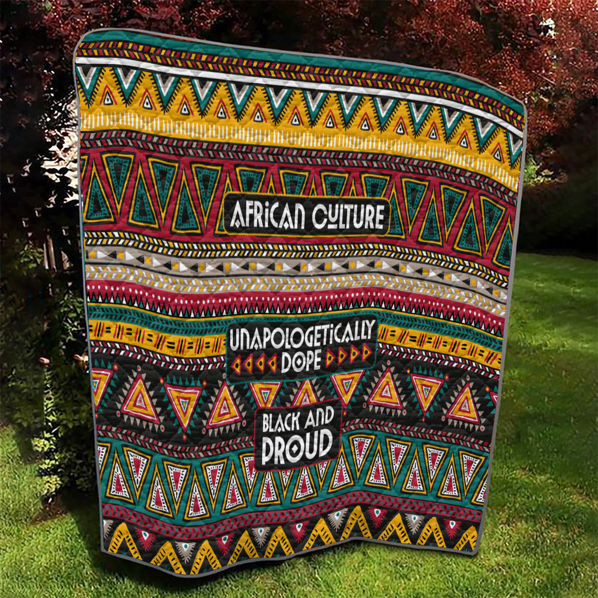 Colorful African Pattern Quilt - Wonder Print Shop