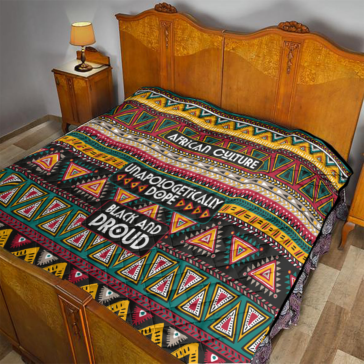 Colorful African Pattern Quilt - Wonder Print Shop