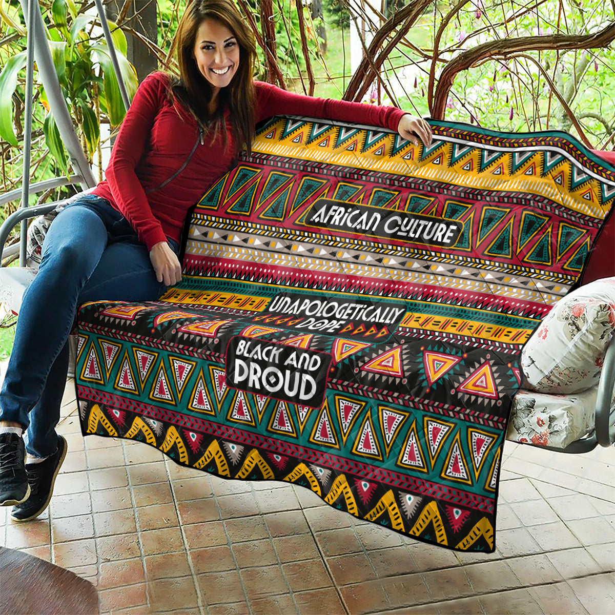 Colorful African Pattern Quilt - Wonder Print Shop