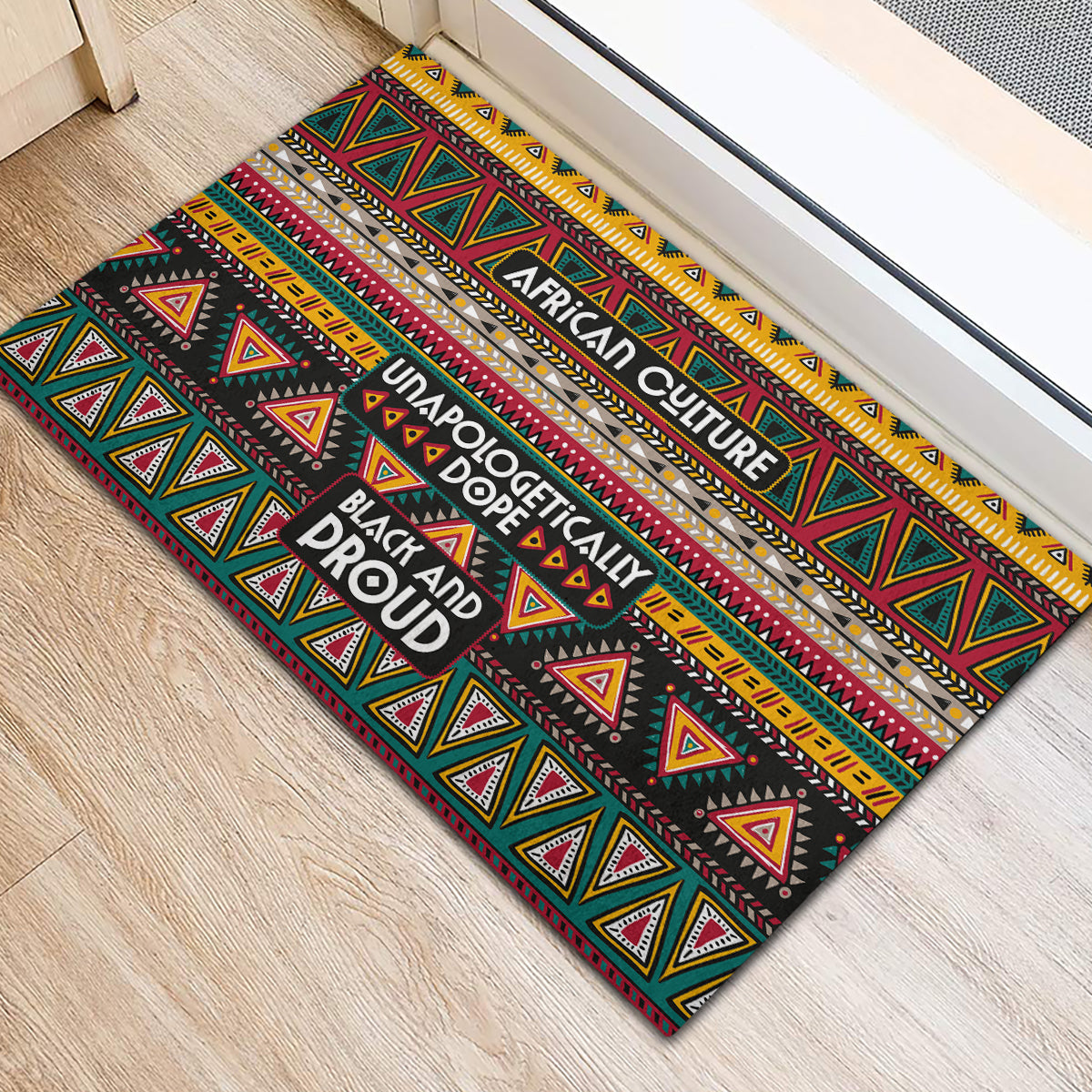 Colorful African Pattern Rubber Doormat - Wonder Print Shop