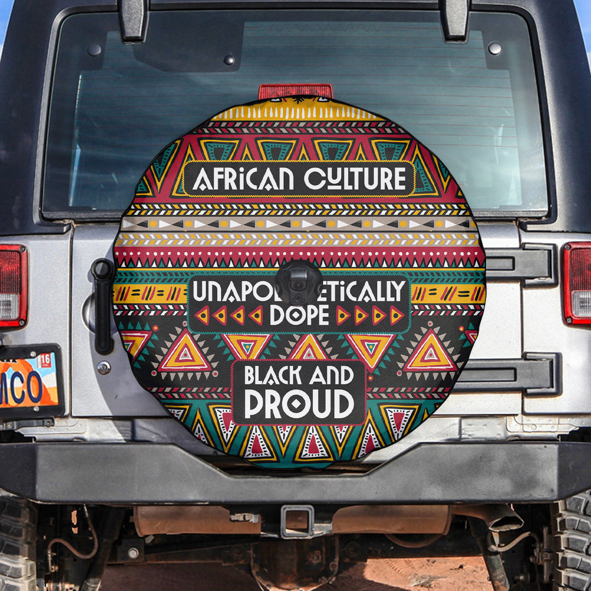 Colorful African Pattern Spare Tire Cover - Wonder Print Shop