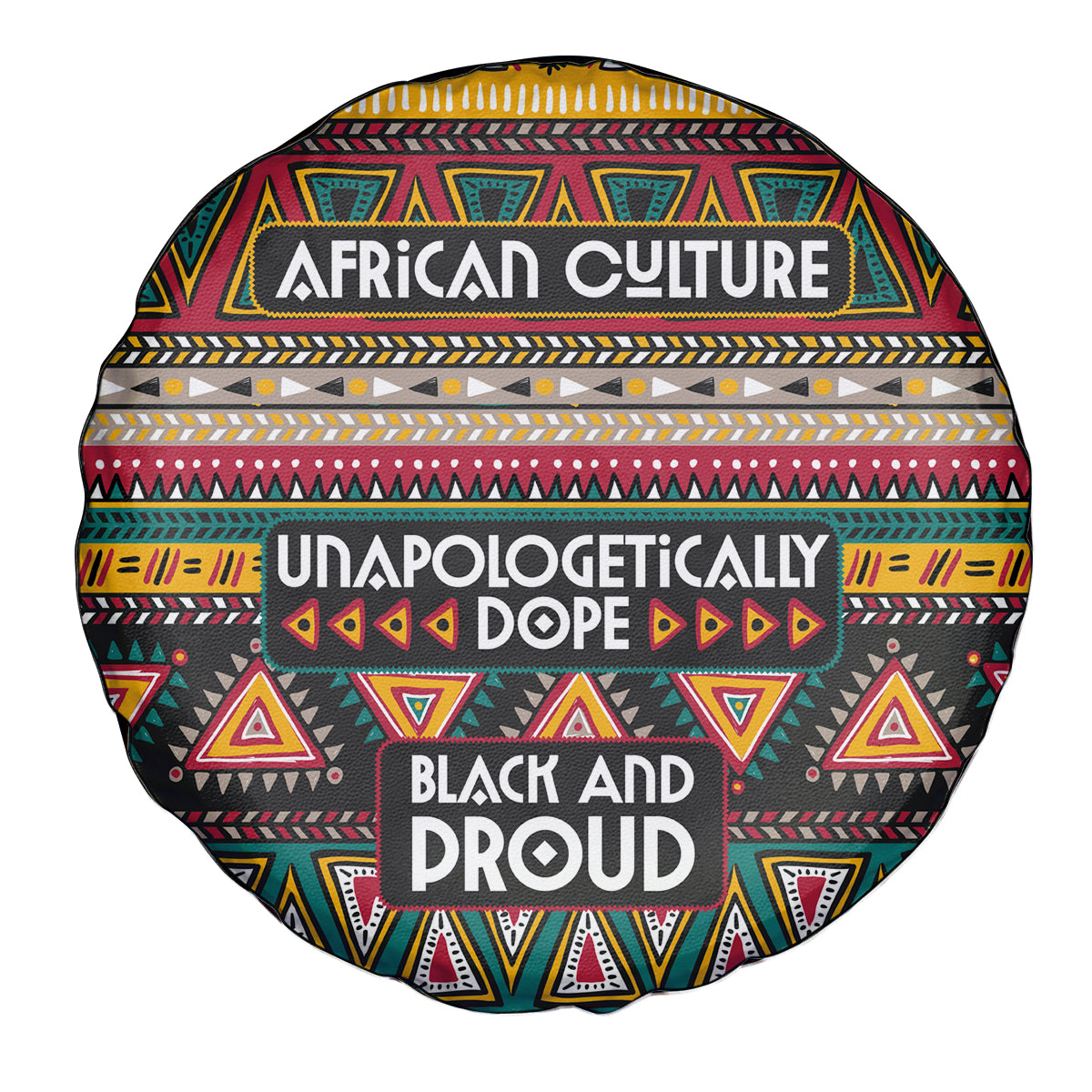 Colorful African Pattern Spare Tire Cover - Wonder Print Shop