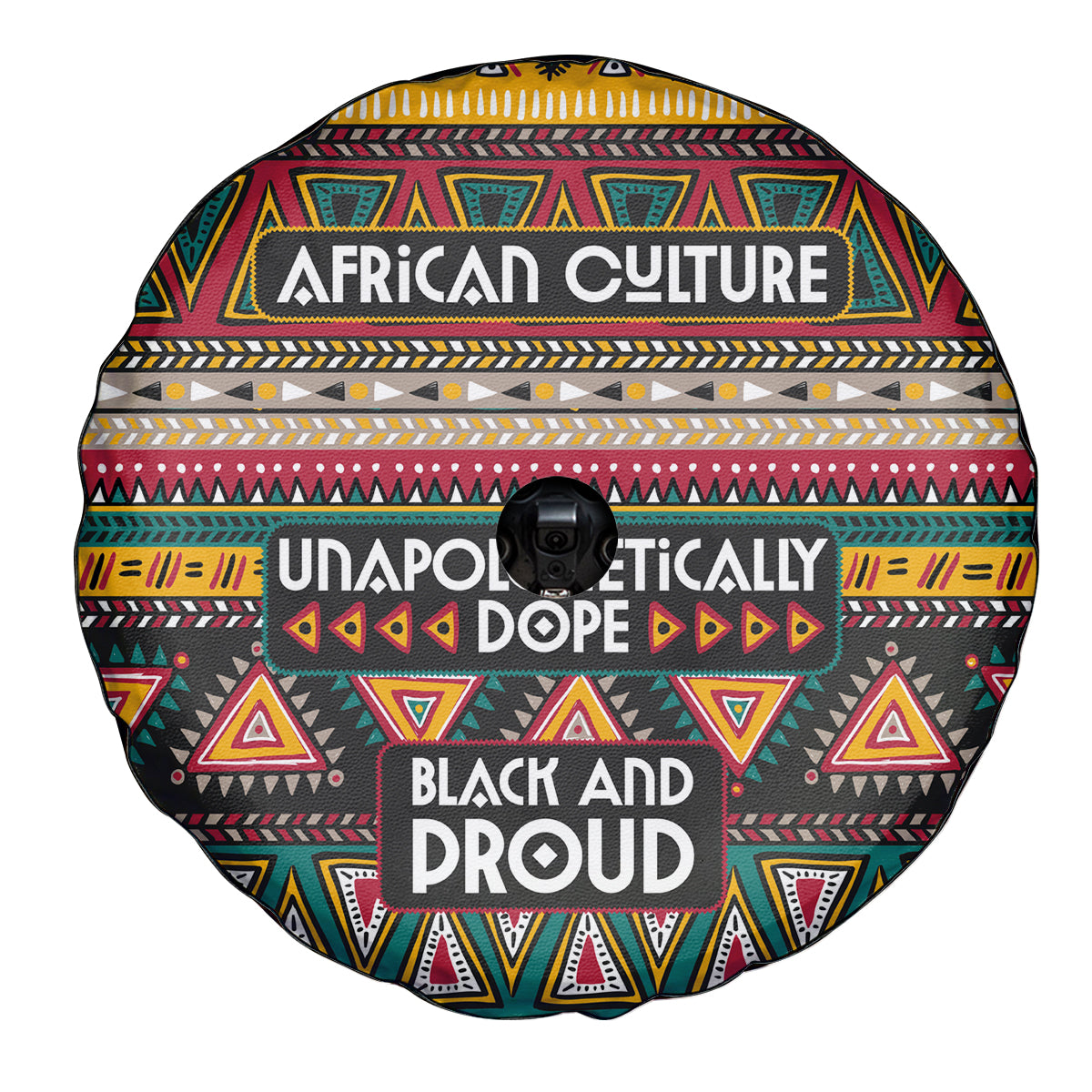 Colorful African Pattern Spare Tire Cover - Wonder Print Shop