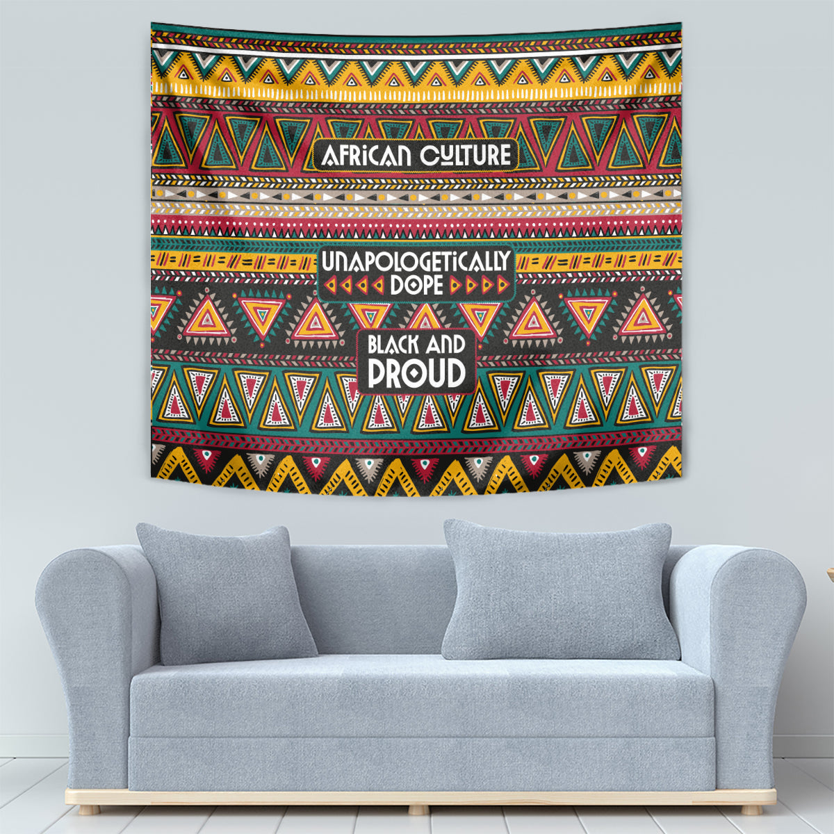 Colorful African Pattern Tapestry - Wonder Print Shop