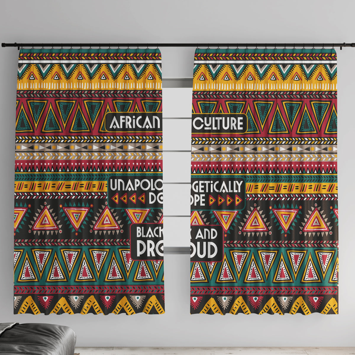 Colorful African Pattern Window Curtain - Wonder Print Shop