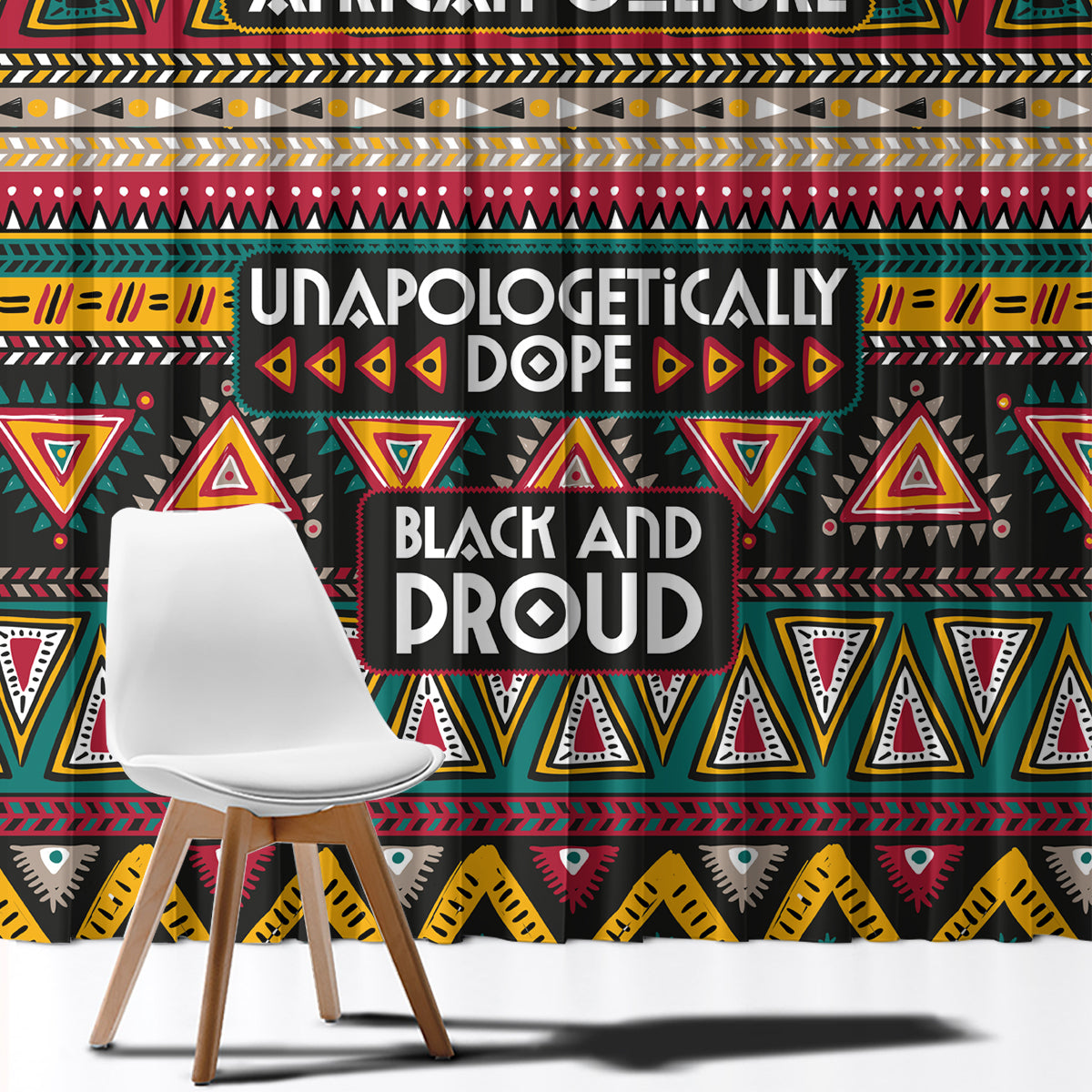 Colorful African Pattern Window Curtain - Wonder Print Shop
