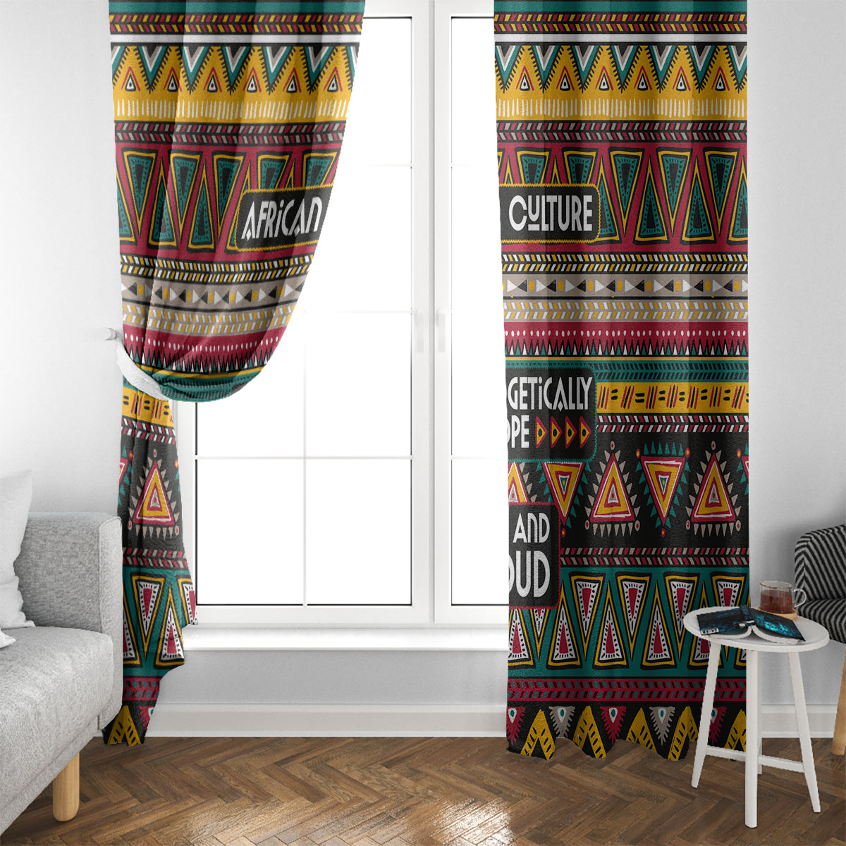 Colorful African Pattern Window Curtain - Wonder Print Shop
