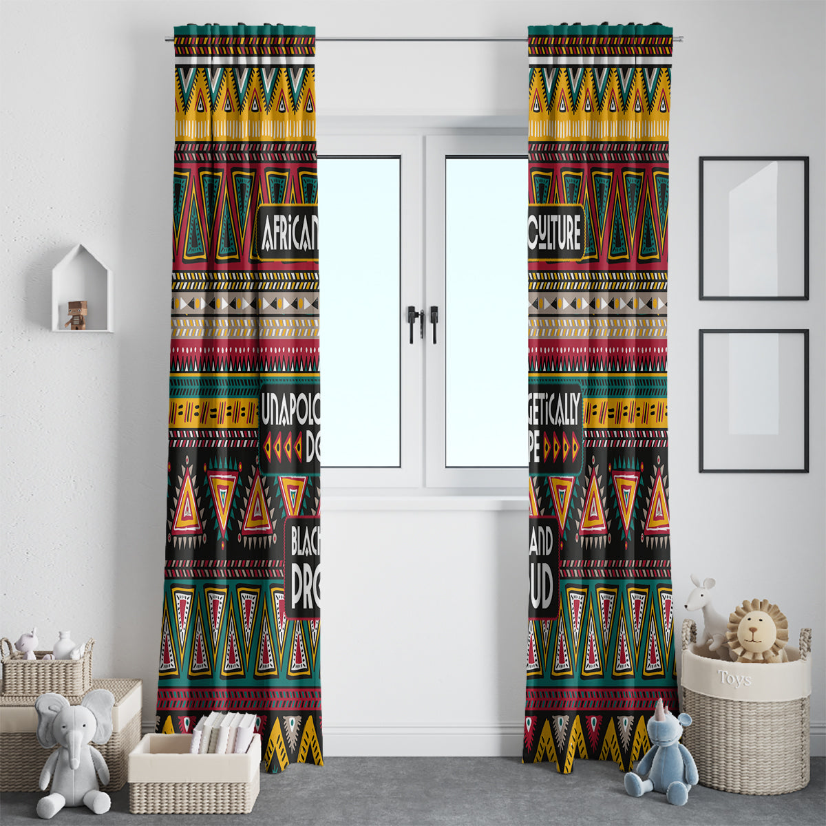 Colorful African Pattern Window Curtain - Wonder Print Shop