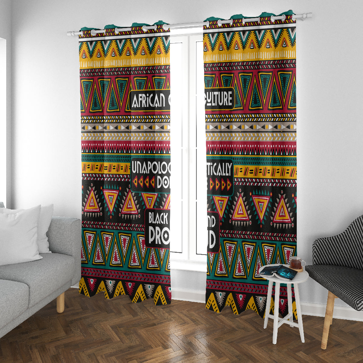 Colorful African Pattern Window Curtain - Wonder Print Shop