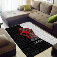 Personalized Civil Rights Movement Justice Fist Area Rug - Wonder Print Shop