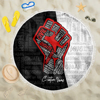 Personalized Civil Rights Movement Justice Fist Beach Blanket - Wonder Print Shop